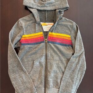 Aviator Nation Kids Hoodie with Colorful Stripes size 14
